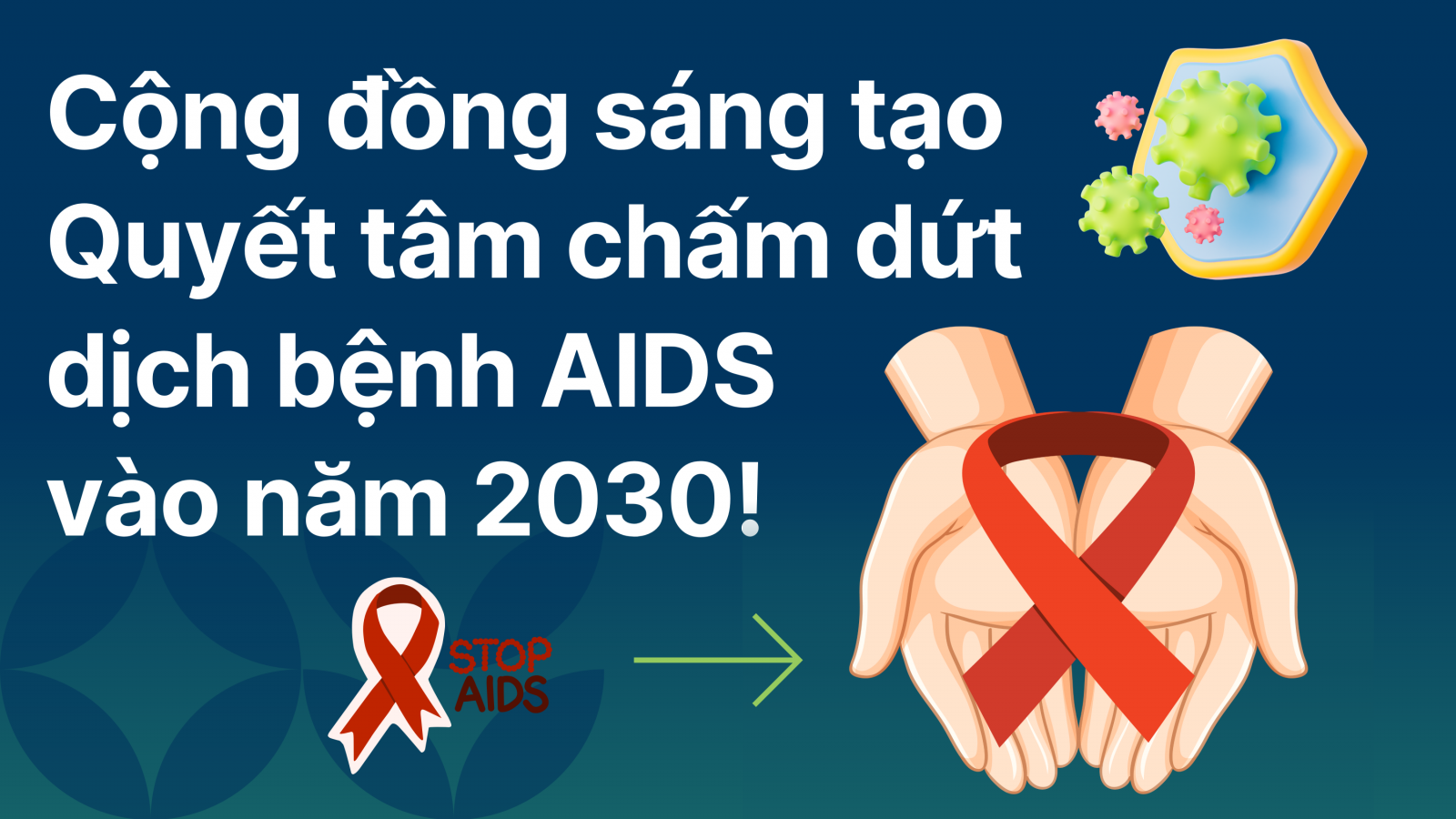 “Cộng đồng sáng tạo - Quyết tâm chấm dứt dịch bệnh AIDS  vào năm 2030!”