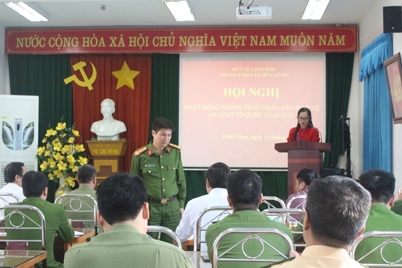 Trung tâm Y tế Hữu Lũng phát động phong trào toàn dân bảo vệ An ninh Tổ quốc năm 2020